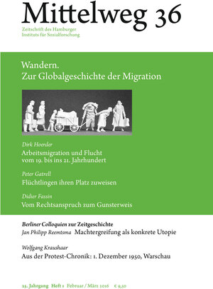 Buchcover Mittelweg 36. Zeitschrift des Hamburger Instituts für Sozialforschung | Dirk Hoerder | EAN 9783868547351 | ISBN 3-86854-735-5 | ISBN 978-3-86854-735-1