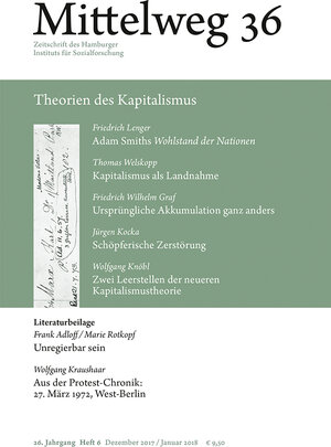 Buchcover Theorien des Kapitalismus  | EAN 9783868547443 | ISBN 3-86854-744-4 | ISBN 978-3-86854-744-3
