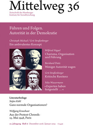 Buchcover Führen und Folgen. Autorität in der Demokratie  | EAN 9783868547504 | ISBN 3-86854-750-9 | ISBN 978-3-86854-750-4