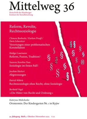 Buchcover Reform, Revolte, Rechtssoziologie. Das Verhältnis von Sozialforschung und Jurisprudenz während der langen 1970er-Jahre  | EAN 9783868547689 | ISBN 3-86854-768-1 | ISBN 978-3-86854-768-9