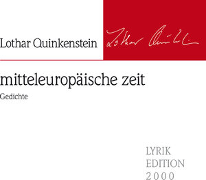 Buchcover mitteleuropäische zeit | Lothar Quinkenstein | EAN 9783869068510 | ISBN 3-86906-851-5 | ISBN 978-3-86906-851-0