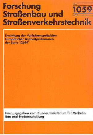 Buchcover Ermittlung der Verfahrenspräzision Europäischer Asphaltprüfnormen der Serie 12697 | Peter Renken | EAN 9783869181387 | ISBN 3-86918-138-9 | ISBN 978-3-86918-138-7