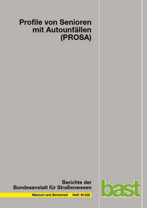 Buchcover Profile von Senioren mit Autounfällen (PROSA) | Pottgießer Sophie | EAN 9783869182360 | ISBN 3-86918-236-9 | ISBN 978-3-86918-236-0
