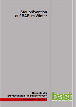 Buchcover Stauprävention auf BAB im Winter | Heribert Kirschfink | EAN 9783869182452 | ISBN 3-86918-245-8 | ISBN 978-3-86918-245-2