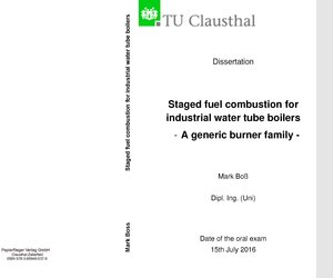Buchcover Staged fuel combustion for industrial water tube boilers - a generic burner family - | Mark Boß | EAN 9783869485379 | ISBN 3-86948-537-X | ISBN 978-3-86948-537-9