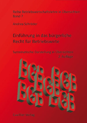 Buchcover Einführung in das bürgerliche Recht für Betriebswirte | Andrea Schröder | EAN 9783869555041 | ISBN 3-86955-504-1 | ISBN 978-3-86955-504-1