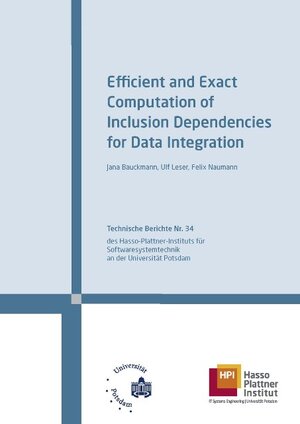 Buchcover Efficient and exact computation of inclusion dependencies for data integration | Jana Bauckmann | EAN 9783869560489 | ISBN 3-86956-048-7 | ISBN 978-3-86956-048-9