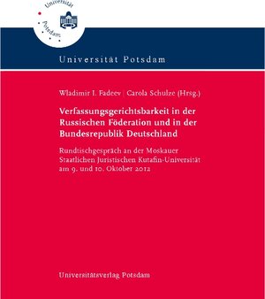 Buchcover Verfassungsgerichtsbarkeit in der Russischen Föderation und in der Bundesrepublik Deutschland | Boris A. Straschun | EAN 9783869562674 | ISBN 3-86956-267-6 | ISBN 978-3-86956-267-4