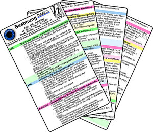 Buchcover Beatmung basics - ASB, ATC, AutoFlow, AF, FiO2, Flow, I:E, PEEP, Pmax, Rampe, Tinsp, Trigger, Vt (2er Set) - Medizinische Taschen-Karte | EAN 9783869572789 | ISBN 3-86957-278-7 | ISBN 978-3-86957-278-9