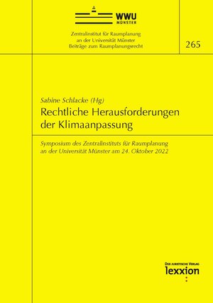 Buchcover Rechtliche Herausforderungen der Klimaanpassung  | EAN 9783869654010 | ISBN 3-86965-401-5 | ISBN 978-3-86965-401-0