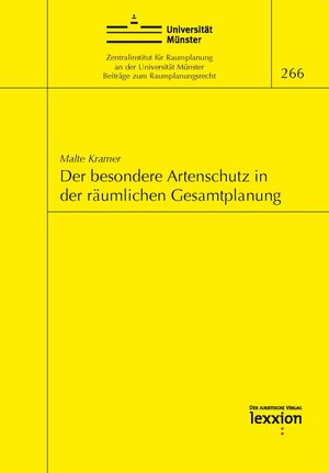 Buchcover Der besondere Artenschutz in der räumlichen Gesamtplanung | Kramer Malte | EAN 9783869654058 | ISBN 3-86965-405-8 | ISBN 978-3-86965-405-8