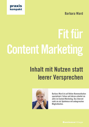 Buchcover Fit für Content Marketing | Barbara Ward | EAN 9783869803104 | ISBN 3-86980-310-X | ISBN 978-3-86980-310-4