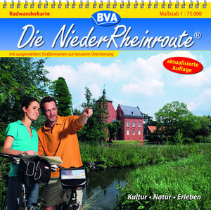 Die NiederRheinroute. Radwanderkarte 1 : 75 000: Kultur Natur Erleben. Mit ausgewählten Straßennamen zur besseren Orientierung