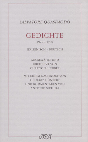 Buchcover Gedichte 1920-1965 | Salvatore Quasimodo | EAN 9783871620713 | ISBN 3-87162-071-8 | ISBN 978-3-87162-071-3