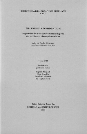 Buchcover Bibliotheca Dissidentium XVII | Frank Muller | EAN 9783873201460 | ISBN 3-87320-146-1 | ISBN 978-3-87320-146-0