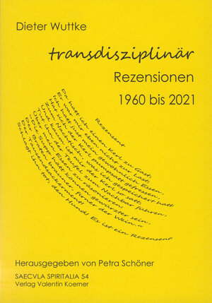Buchcover transdiziplinär | Dieter Wuttke | EAN 9783873204546 | ISBN 3-87320-454-1 | ISBN 978-3-87320-454-6