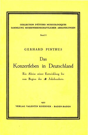 Buchcover Das Konzertleben in Deutschland | Gerhard Pinthus | EAN 9783873205086 | ISBN 3-87320-508-4 | ISBN 978-3-87320-508-6