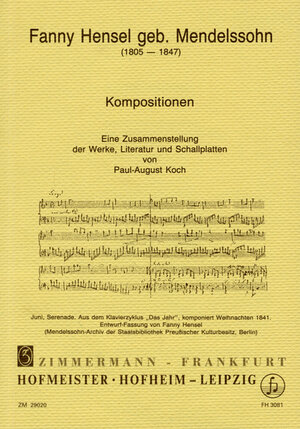 Buchcover Fanny Hensel | Paul A Koch | EAN 9783873500297 | ISBN 3-87350-029-9 | ISBN 978-3-87350-029-7