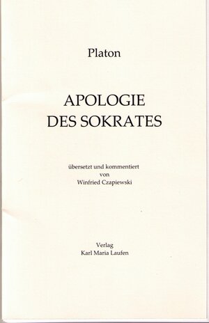 Buchcover Platon, Apologie des Sokrates  | EAN 9783874683173 | ISBN 3-87468-317-6 | ISBN 978-3-87468-317-3