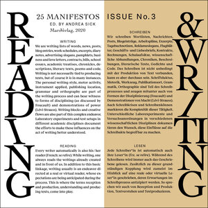 Buchcover Reading & Writing. 25 Manifestos  | EAN 9783875127508 | ISBN 3-87512-750-1 | ISBN 978-3-87512-750-8