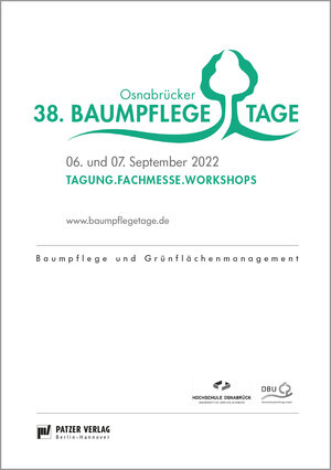 Buchcover 38. Osnabrücker Baumpflegetage | Jürgen Bouillon | EAN 9783876171722 | ISBN 3-87617-172-5 | ISBN 978-3-87617-172-2