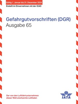 Buchcover IATA Gefahrgutvorschriften 2024 für den Luftverkehr  | EAN 9783878419853 | ISBN 3-87841-985-6 | ISBN 978-3-87841-985-3