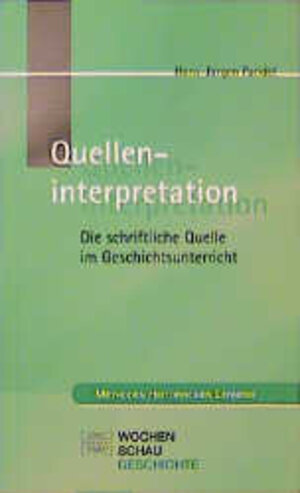 Buchcover Quelleninterpretation | Hans J Pandel | EAN 9783879207411 | ISBN 3-87920-741-0 | ISBN 978-3-87920-741-1