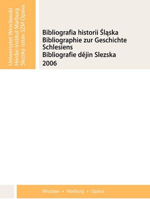 Buchcover Bibliographie zur Geschichte Schlesiens 2006  | EAN 9783879693542 | ISBN 3-87969-354-4 | ISBN 978-3-87969-354-2