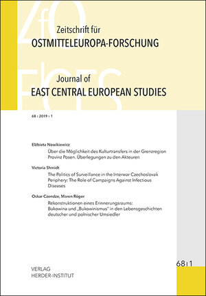 Buchcover Zeitschrift für Ostmitteleuropa-Forschung 68/1 ZfO - Journal of East Central European Studies JECES 68/1  | EAN 9783879694495 | ISBN 3-87969-449-4 | ISBN 978-3-87969-449-5