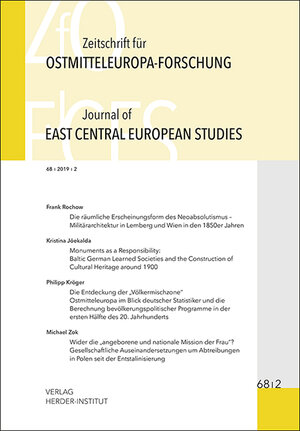 Buchcover Zeitschrift für Ostmitteleuropa-Forschung 68/2 ZfO - Journal of East Central European Studies JECES 68/2 | Karsten Brüggemann | EAN 9783879694501 | ISBN 3-87969-450-8 | ISBN 978-3-87969-450-1