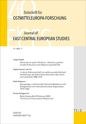 Buchcover Zeitschrift für Ostmitteleuropa-Forschung (ZfO) 71/3 / Journal of East Central European Studies (JECES)  | EAN 9783879694778 | ISBN 3-87969-477-X | ISBN 978-3-87969-477-8