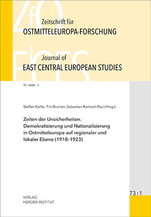 Buchcover Zeitschrift für Ostmitteleuropa-Forschung (ZfO) 73/1 / Journal of East Central European Studies (JECES) 73/1  | EAN 9783879694884 | ISBN 3-87969-488-5 | ISBN 978-3-87969-488-4