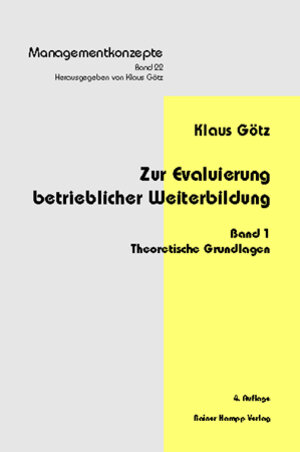 Buchcover Zur Evaluierung beruflicher Weiterbildung | Klaus Götz | EAN 9783879885923 | ISBN 3-87988-592-3 | ISBN 978-3-87988-592-3