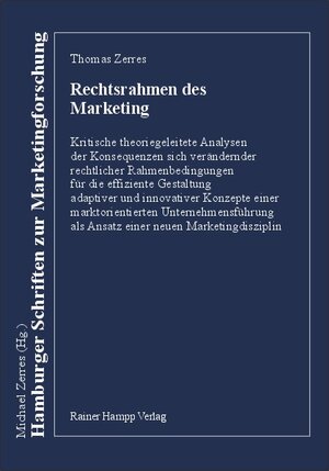 Buchcover Rechtsrahmen des Marketing | Thomas Zerres | EAN 9783879886982 | ISBN 3-87988-698-9 | ISBN 978-3-87988-698-2