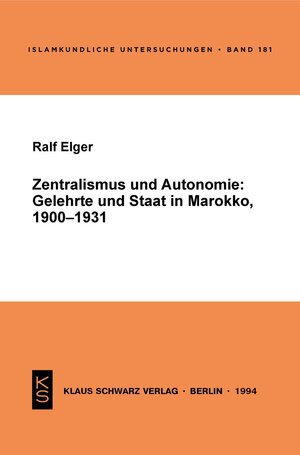 Buchcover Zentralismus und Autonomie | Ralf Elger | EAN 9783879972326 | ISBN 3-87997-232-X | ISBN 978-3-87997-232-6