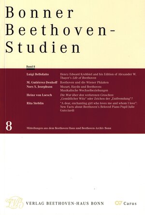 Buchcover Bonner Beethoven-Studien  | EAN 9783881881166 | ISBN 3-88188-116-6 | ISBN 978-3-88188-116-6