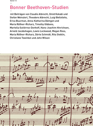 Buchcover Bonner Beethoven-Studien 13 | Christine Siegert | EAN 9783881881746 | ISBN 3-88188-174-3 | ISBN 978-3-88188-174-6