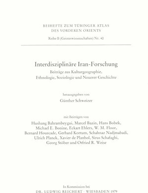Buchcover Interdisziplinäre Iran-Forschung  | EAN 9783882260793 | ISBN 3-88226-079-3 | ISBN 978-3-88226-079-3