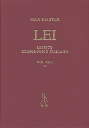 Buchcover Lessico Etimologico Italiano. Band 5 (V)  | EAN 9783882268478 | ISBN 3-88226-847-6 | ISBN 978-3-88226-847-8