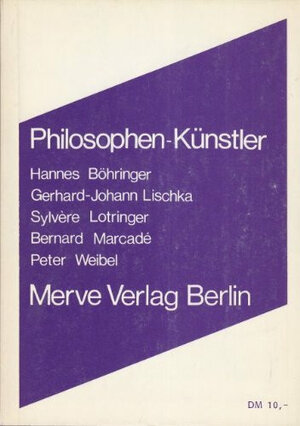 Buchcover Philosophen - Künstler  | EAN 9783883960517 | ISBN 3-88396-051-9 | ISBN 978-3-88396-051-7