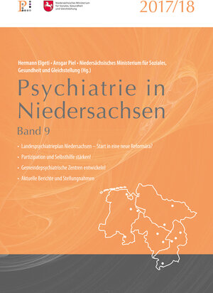 Buchcover Psychiatrie in Niedersachsen 2017/2018  | EAN 9783884149355 | ISBN 3-88414-935-0 | ISBN 978-3-88414-935-5