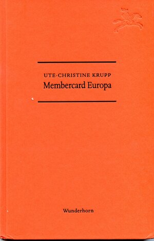 Buchcover Membercard Europa | Ute-Christine Krupp | EAN 9783884232415 | ISBN 3-88423-241-X | ISBN 978-3-88423-241-5