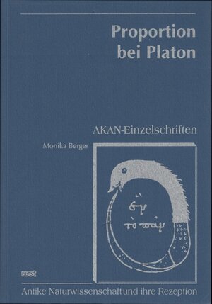 Buchcover Proportion bei Platon | Monika Berger | EAN 9783884766330 | ISBN 3-88476-633-3 | ISBN 978-3-88476-633-0