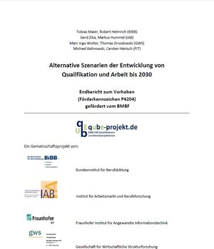 Buchcover Alternative Szenarien der Entwicklung von Qualifikation und Arbeit bis 2030 | Tobias Maier | EAN 9783885559351 | ISBN 3-88555-935-8 | ISBN 978-3-88555-935-1