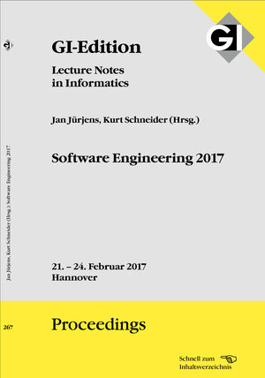 Buchcover GI Edition Proceedings Band 267 Software Engineering 2017  | EAN 9783885796619 | ISBN 3-88579-661-9 | ISBN 978-3-88579-661-9
