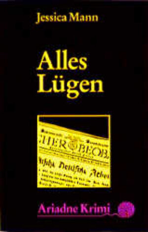 Buchcover Alles Lüge | Jessica Mann | EAN 9783886195800 | ISBN 3-88619-580-5 | ISBN 978-3-88619-580-0