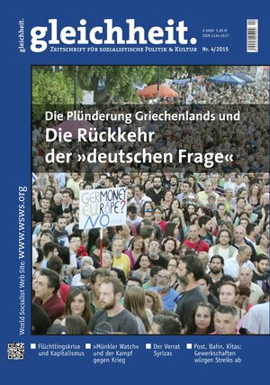 Buchcover Die Plünderung Griechenlands und die Rückkehr der "deutschen Frage"  | EAN 9783886349135 | ISBN 3-88634-913-6 | ISBN 978-3-88634-913-5