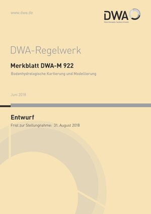 Buchcover Merkblatt DWA-M 922 Bodenhydrologische Kartierung und Modellierung (Entwurf)  | EAN 9783887215804 | ISBN 3-88721-580-X | ISBN 978-3-88721-580-4