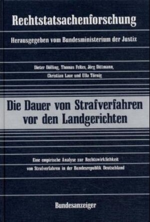 Buchcover Die Dauer von Strafverfahren vor den Landgerichten | Dieter Dölling | EAN 9783887849283 | ISBN 3-88784-928-0 | ISBN 978-3-88784-928-3