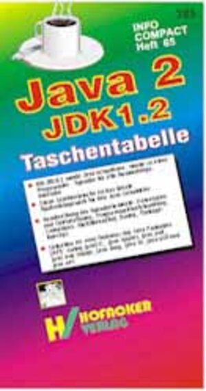 Buchcover JAVA2 /JDK 1.2 Taschentabelle | Gottfried Wolmeringer | EAN 9783889633859 | ISBN 3-88963-385-4 | ISBN 978-3-88963-385-9